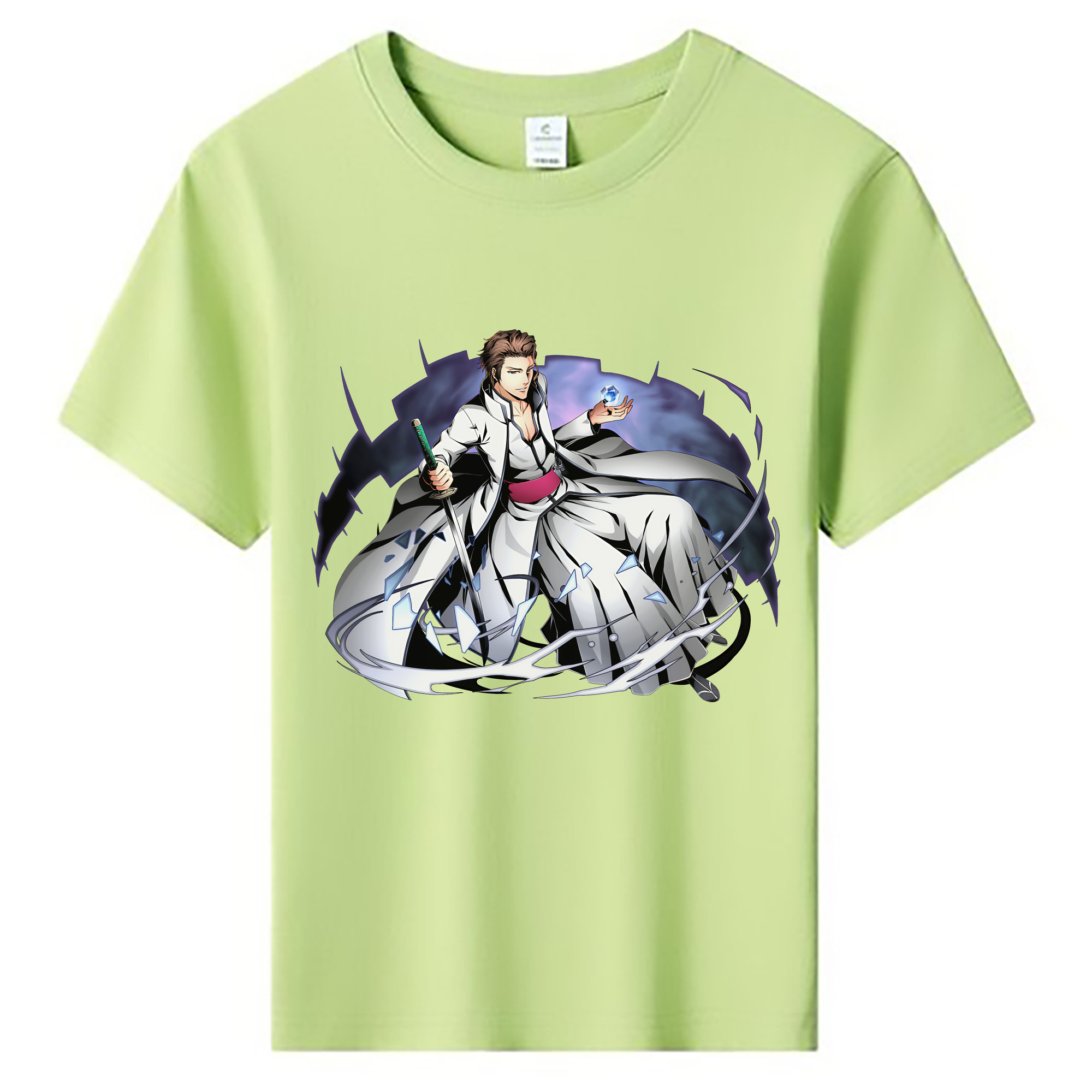 （画像用） ブリーチ 藍染 惣右介（あいぜん そうすけ） BLEACH Aizen Sousuke 綿100％キッズTシャツ（フロントプリント）